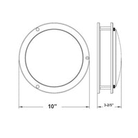 10 Inch LED Designer Flush Mount - 12 Watt - 900 Lumens - Color Selectable 27K/30K/35K/40K/50K - 120V - Dimmable - Brushed Nickel