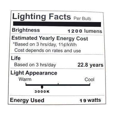 Wet Location LED PAR38 Bulb - 18 Watt - 1200 Lumens - 3000K Soft White - 40 Deg Beam - E26 Medium Base - 120V - Dimmable