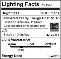 12 Inch LED Dome Light - 18 Watt - 1080 Lumens - 3000K Soft White - 120-277V - Dimmable - Brushed Nickel