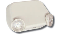 LED Low Profile Emergency Lights - Commercial Surface Mounted Fixtures With 90 Minute Battery Back Up - White Finish