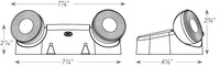LED Low Profile Emergency Lights - Commercial Surface Mounted Fixtures With 90 Minute Battery Back Up - White Finish