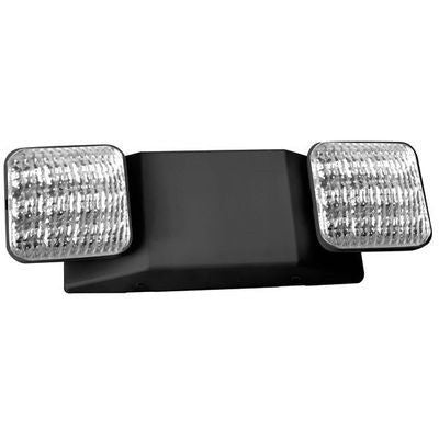 LED Emergency Light Black (Dry Or Damp Location) With Self-Diagnostics