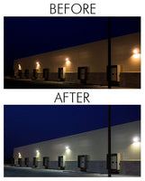 45 Watt LED Dusk To Dawn Light With Photocell - 6200 Lumens - 5000K Daylight - 120-277V - Silver Finish - Includes Arm/Wall Mount