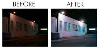 45 Watt LED Dusk To Dawn Light With Photocell - 6200 Lumens - 5000K Daylight - 120-277V - Silver Finish - Includes Arm/Wall Mount