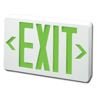 Smallest Compact LED Exit Sign White Housing and Green Letter With No Battery Back-Up