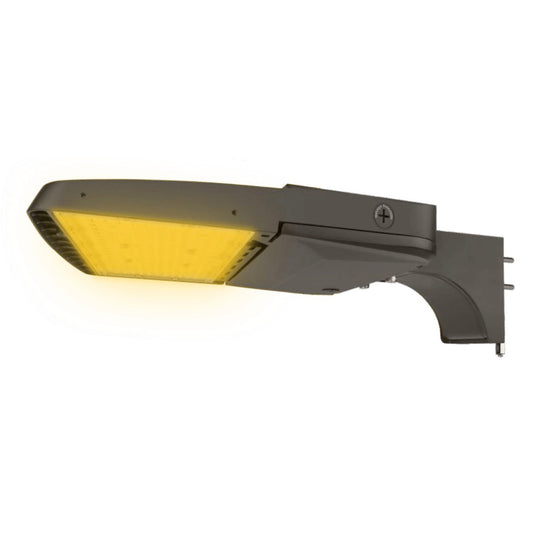 Turtle Friendly Amber LED Area Light - Selectable 120/95/80/65 Watt - 120-277V - Trunnion Mount - Bronze Finish