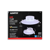 6 Inch Downlight Edge-lit - 11.6 Watt- 730 Lumens - 3000K Soft White - 120V - Dimmable - Recessed Can Not Required
