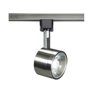 Low Profile LED Track Lighting Fixture with Round Head - Brushed Nickel Finish - 36 Deg Beam - 12 Watt - 820 Lumens - 3000K Soft White -12 Watt - 120V - Dimmable - 3 Contact Halo Style