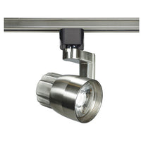 Art Gallery LED Track Lighting Fixture with Angle Arm - Brushed Nickel Finish - 24 Deg Beam - 820 Lumens - 3000K Soft White Color Temperature12 Watt - 120V - Dimmable - 3 Contact Halo Style