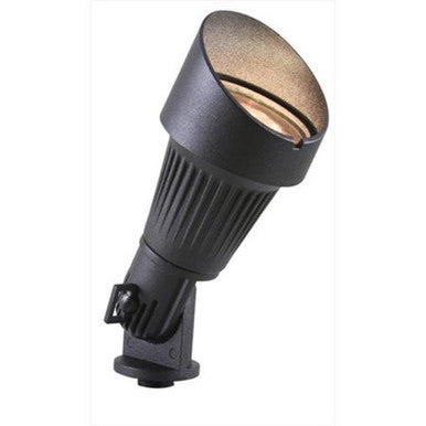 Cast Aluminum Landscape Flood Light - Black -  Includes 12V LED MR16 3000K Bulb - AD-131-BK