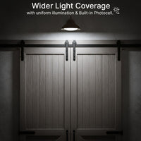 LED Outdoor Gooseneck Wall Lights - Small 12 Watts - 1000 Lumens - 5000K Daylight - 120-277V - Integrated Photocell - Bronze Finish