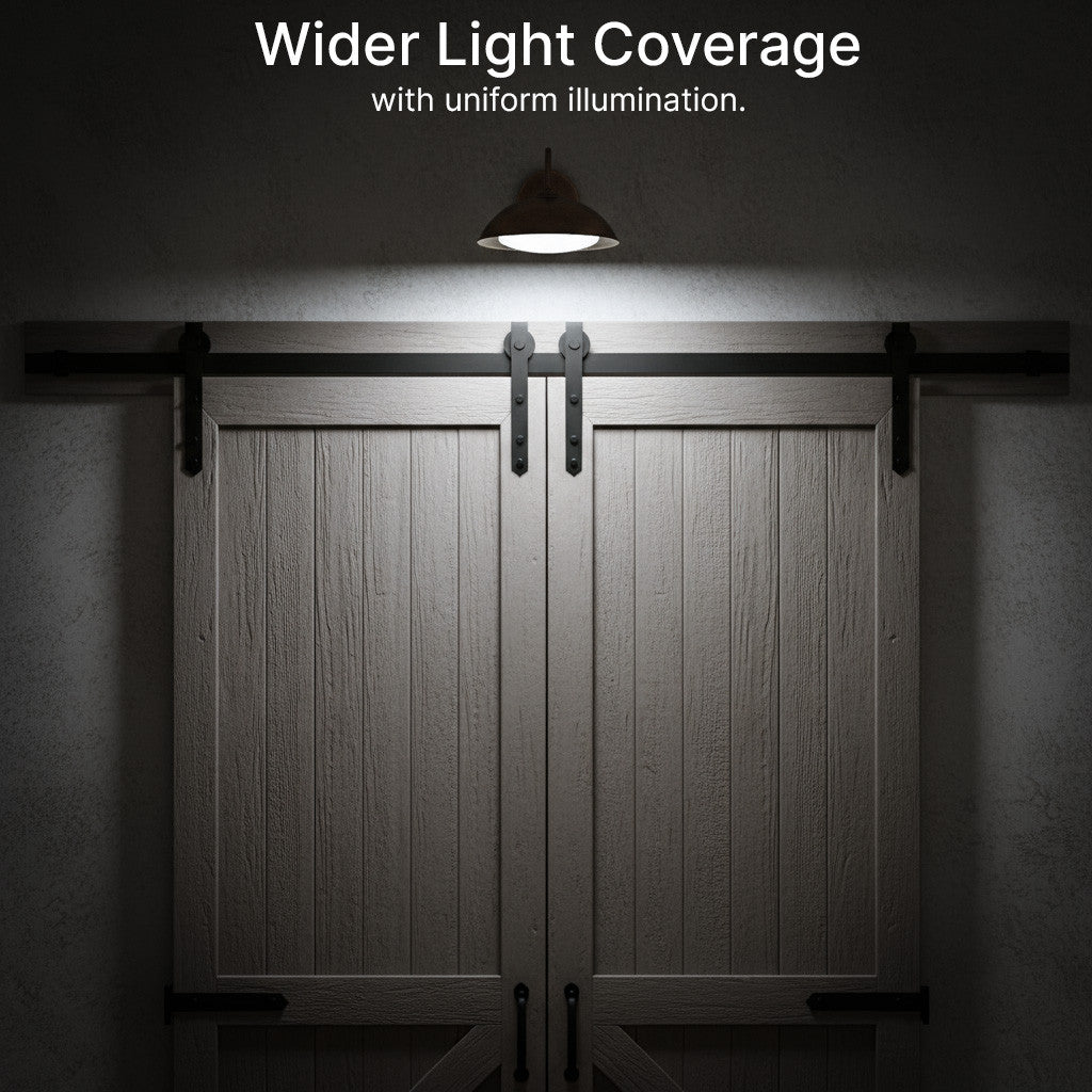 LED Outdoor Gooseneck Wall Lights - Small 12 Watts - 1000 Lumens - 5000K Daylight - 120-277V - Integrated Photocell - Bronze Finish