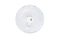 30 Watt LED Round Garage Canopy Light with Motion Sensor - Ceiling or Conduit Mount - 3600 Lumens - 5000K Daylight - 120-277V - White Finish