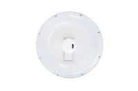 45 Watt LED Round Garage Canopy Light with Motion Sensor - Ceiling or Conduit Mount - 5000 Lumens - 5000K Daylight - 120-277V - White Finish