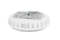 45 Watt LED Round Garage Canopy Light with Motion Sensor - Ceiling or Conduit Mount - 5000 Lumens - 5000K Daylight - 120-277V - White Finish