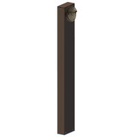 6 Watt Round LED Path Light With Bronze Finish - 5000K Daylight - With 1 Sided 36 Inch Post - 650 Lumens - 120-277V