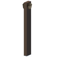12 Watt 2 Round LED Path Light With Bronze Finish - 5000K Daylight - With 2 Sided 36 Inch Post - 1300 Lumens - 120-277V