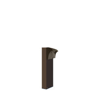 6 Watt Square LED Path Light With Bronze Finish - 3000K Soft White - With 1 Sided 18 Inch Post - 650 Lumens - 120-277V