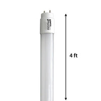 LED T8 Linear Retrofit Bulb - 4 Foot - 11 Watt - 1800 Lumens - 3000K Soft White - Electronic T8 Ballast Compatible Only