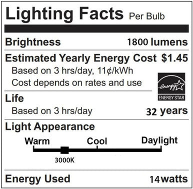 LED T8 Linear Retrofit Bulb - 4 Foot - 11 Watt - 1800 Lumens - 3000K Soft White - Electronic T8 Ballast Compatible Only