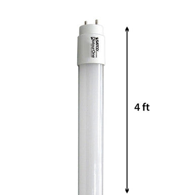 LED T8 Linear Retrofit Bulb - 4 Foot - 12 Watt - 1700 Lumens - 4000K Cool White - Electronic T8 Ballast Compatible Only