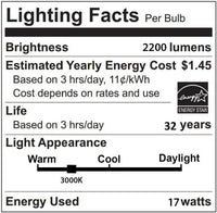 LED T8 Linear Retrofit Bulb - 4 Foot - 14 Watt - 2200 Lumens - 3000K Soft White - Electronic T8 Ballast Compatible Only