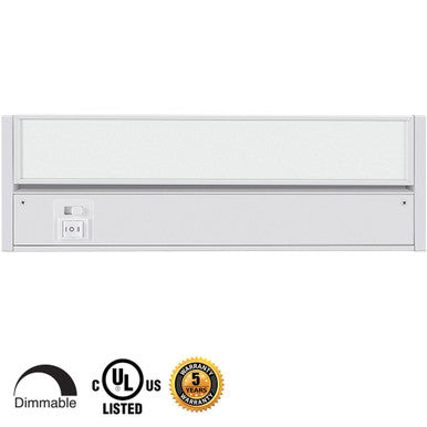 16 Inch LED Undercabinet Light - 5 Watt - 275 Lumens - Color Selectable 27K/30K/40K - 120V - White Finish - Dimmable With Adjustable/HI-Low Switch