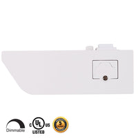 16 Inch LED Undercabinet Light - 5 Watt - 275 Lumens - Color Selectable 27K/30K/40K - 120V - White Finish - Dimmable With Adjustable/HI-Low Switch