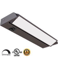 16 Inch LED Undercabinet Light - 5 Watt - 275 Lumens - Color Selectable 27K/30K/40K - 120V - Bronze Finish - Dimmable With Adjustable/HI-Low Switch