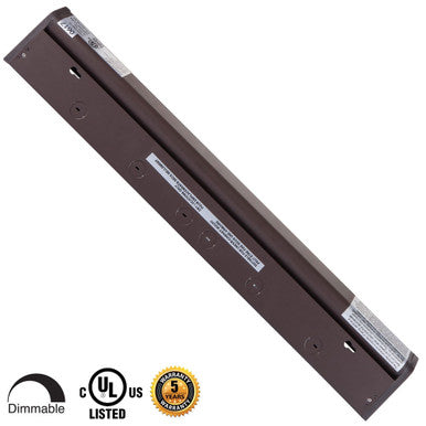 24 Inch LED Undercabinet Light - 12 Watt - 650 Lumens - Color Selectable 27K/30K/40K - 120V - Bronze Finish - Dimmable With Adjustable/HI-Low Switch