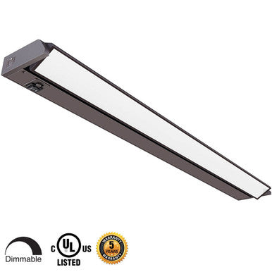 33 Inch LED Undercabinet Light - 16 Watt - 900 Lumens - Color Selectable 27K/30K/40K - 120V - Bronze Finish - Dimmable With Adjustable/HI-Low Switch