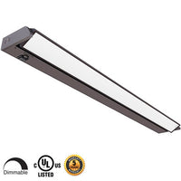 33 Inch LED Undercabinet Light - 16 Watt - 900 Lumens - Color Selectable 27K/30K/40K - 120V - Bronze Finish - Dimmable With Adjustable/HI-Low Switch