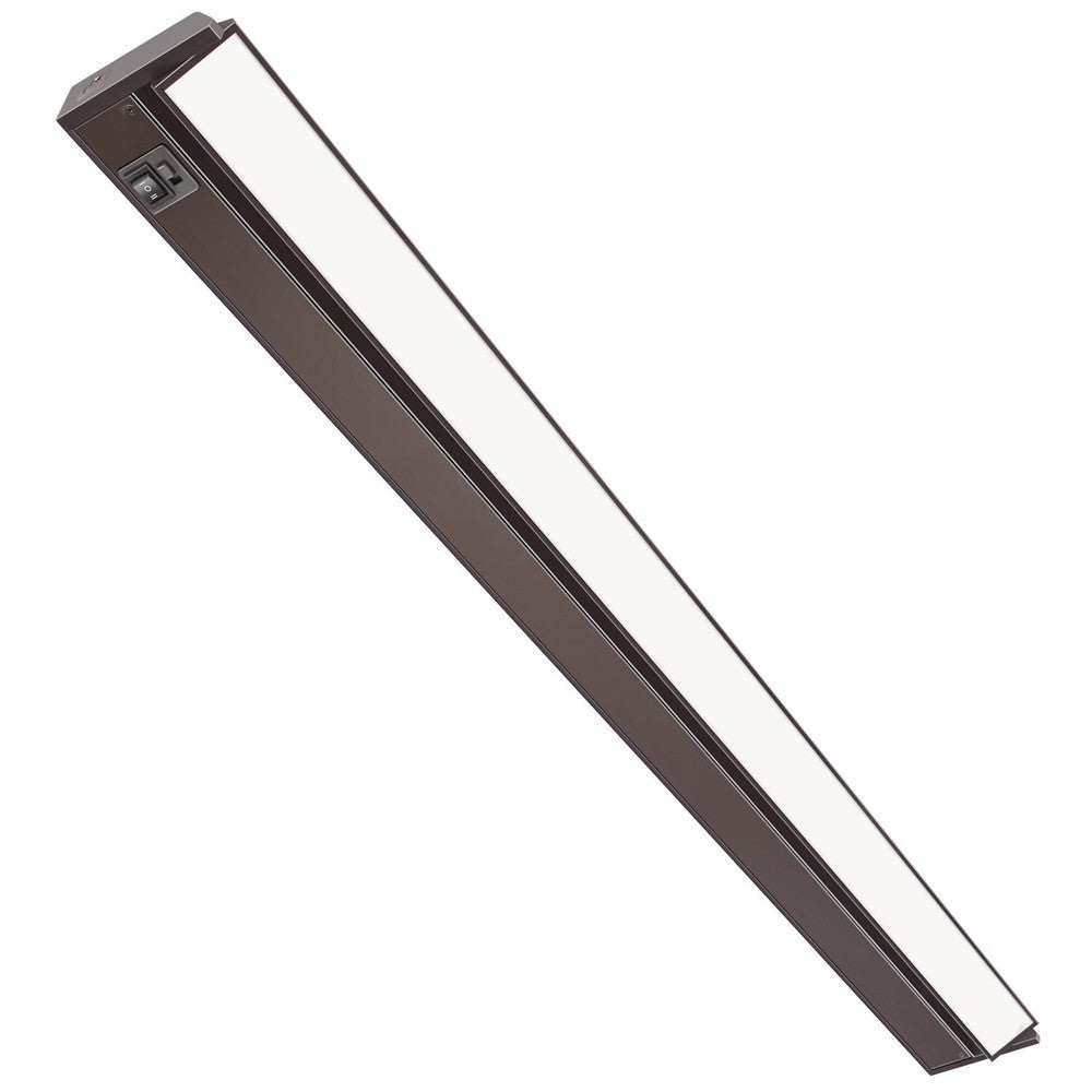 42 Inch LED Undercabinet Light - 20 Watt - 1100 Lumens - Color Selectable 27K/30K/40K - 120V - Bronze Finish - Dimmable With Adjustable/HI-Low Switch