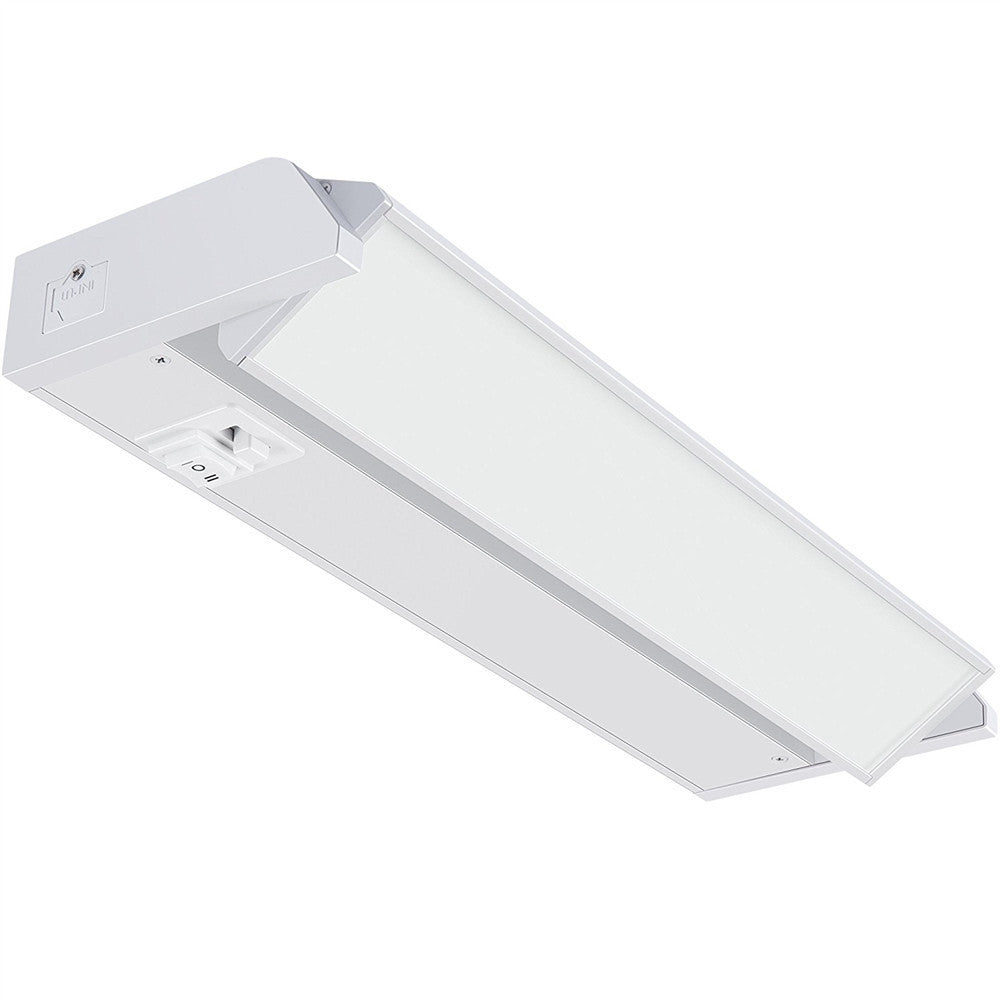 8 Inch LED Undercabinet Light - 3 Watt - 150 Lumens - Color Selectable 27K/30K/40K - 120V - White Finish - Dimmable With Adjustable/HI-Low Switch