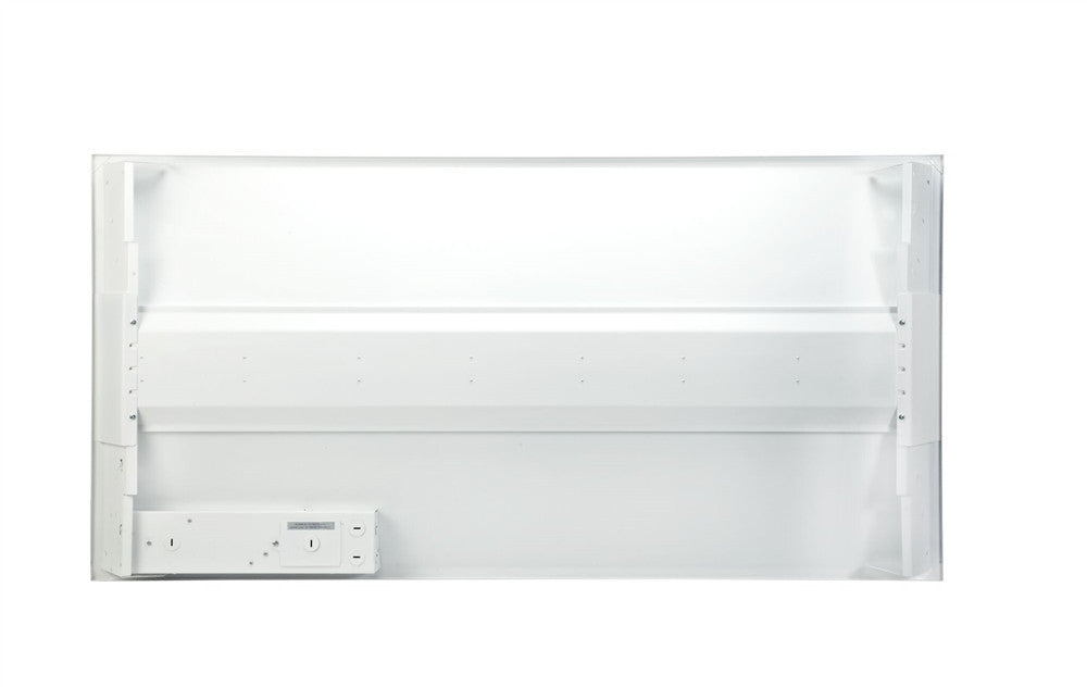 LED Basket Troffer - Selectable 34/38/45 Watt - Recessed Drop Ceiling Mount - 4250-5700 Lumens - Color Selectable 35K/40K/50K - 120-277V - White Finish - Dimmable - With Emergency Battery Back Up
