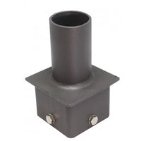 Square Pole Vertical Tenon, Slips Over 5 Inch Post, Bronze Finish