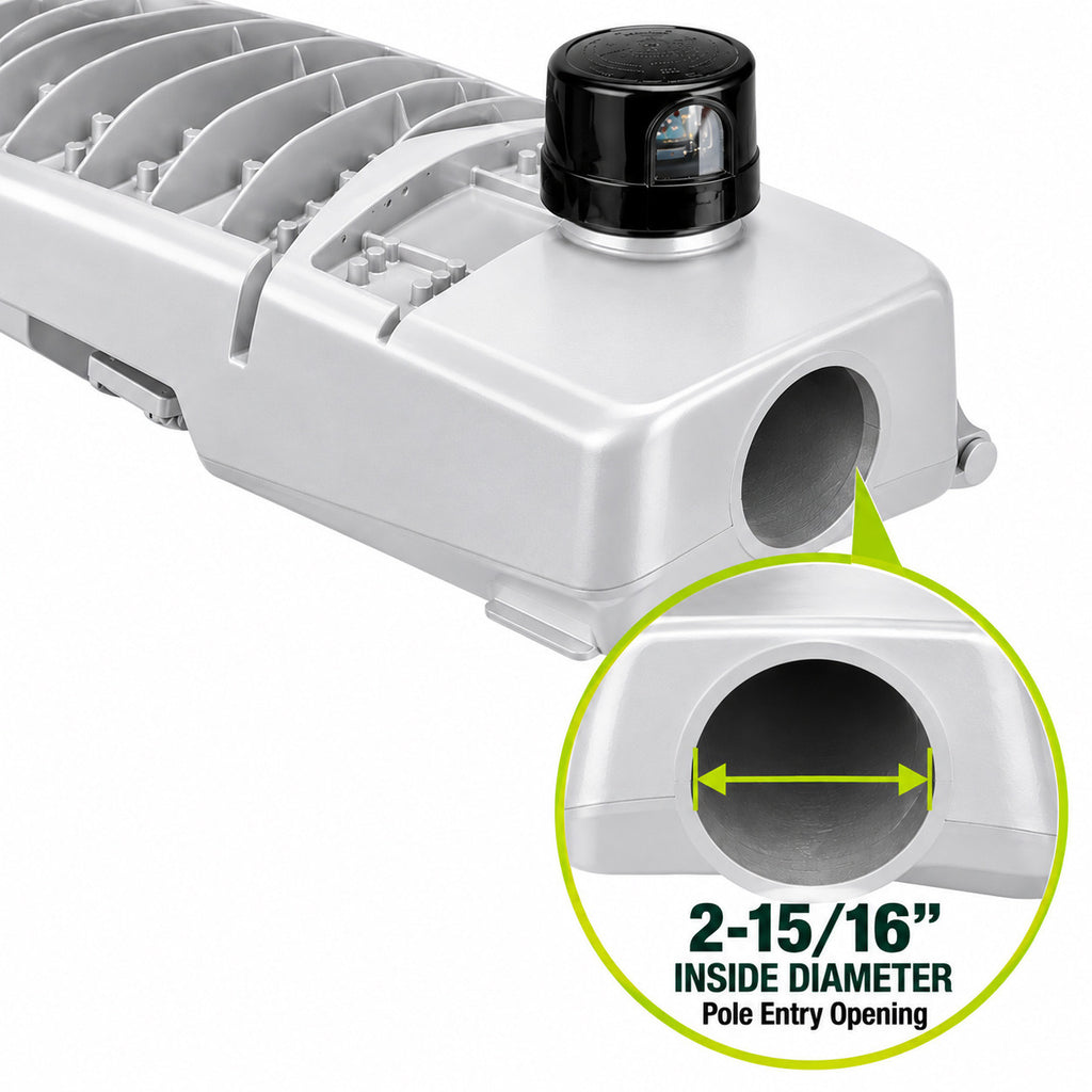 150 Watt LED Dusk To Dawn Light With Photocell - 20000 Lumens - 5000K Daylight - 120-277V - Silver Finish