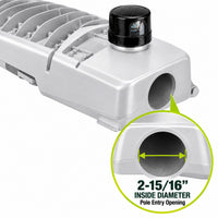 150 Watt LED Dusk To Dawn Light With Photocell - 20000 Lumens - 5000K Daylight - 120-277V - Silver Finish