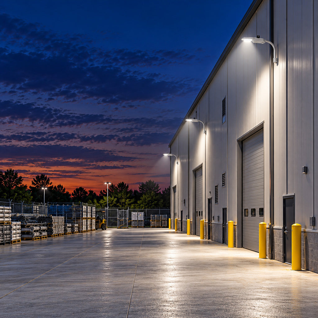 150 Watt LED Dusk To Dawn Light With Photocell - 20000 Lumens - 5000K Daylight - 120-277V - Silver Finish