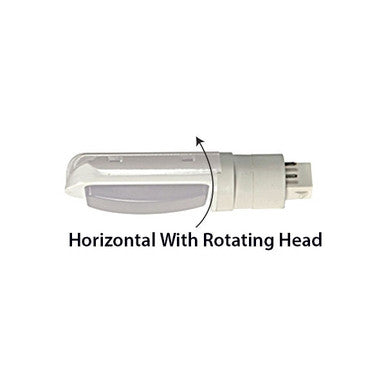 9 Watt LED Retrofit for all 18,26,32,42 Watt 4-Pin G24Q Base PL Bulbs - 3500K