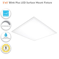 LED 1ft.x1ft. Surface Mounted Blink Ceiling Light - 18 Watt - 1600 Lumens - 5000K Daylight - 120-277V - Dimmable