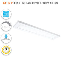 Blink Linear 5.5 in. x 36 in. LED Surface Mounted Ceiling Light - 32 Watt - 2400 Lumens - Color Temperature Selectable 27K/30K/35K/40K/50K - 120-277V - Dimmable - White Finish