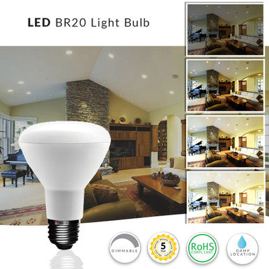LED 7 Watt Dimmable (50W Replacement) R20 Light Bulb, 4000K - 120 Volt