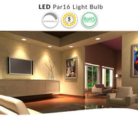 6.5 Watt LED PAR16 Bulb - E26 Medium Base - 500 Lumens - 5000K Daylight - 120V - Dimmable