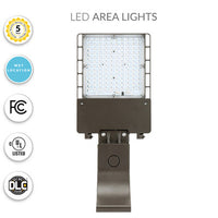 40 Watt LED Parking Lot Area Light - Pole Mount - 5600 Lumens - 5000K Daylight - 120-277V - Bronze Finish