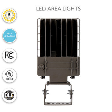 40 Watt LED Parking Lot Area Light - Trunnion Mount - 5600 Lumens - 5000K Daylight - 480V - Bronze Finish