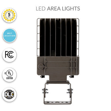 40 Watt LED Parking Lot Area Light - Trunnion Mount - 5600 Lumens - 5000K Daylight - 120-277V - Bronze Finish