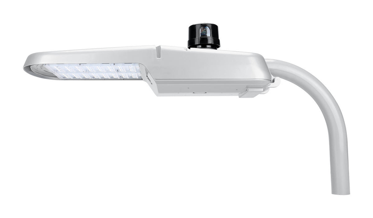 150 Watt LED Dusk To Dawn Light With Photocell - 20000 Lumens - 5000K Daylight - 120-277V - Silver Finish - Includes Arm/Wall Mount