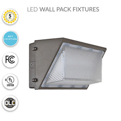 LED Wallpack - 40 Watt - 5000 Lumens - 4000K Cool White - 120-277V - Bronze Finish