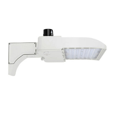 150 Watt LED Parking Lot Area Light - Pole Mount with Motion Sensor and Photocell - 20800 Lumens - 5000K Daylight - 120-277V - White Finish